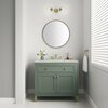 James Martin Vanities Chicago 36in Single Vanity, Smokey Celadon w/ 3 CM Ethereal Noctis Top 305-V36-SC-3ENC